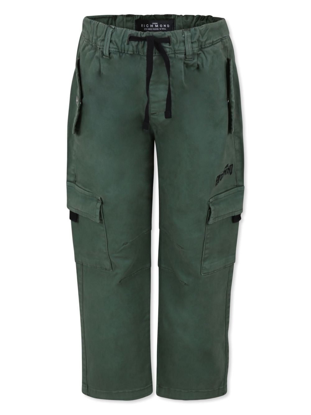 John Richmond Junior logo-embroidered cargo trousers - Green von John Richmond Junior