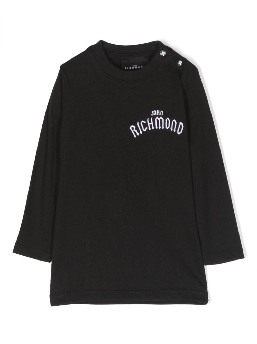 John Richmond Junior logo-embroidered cotton T-shirt - Black von John Richmond Junior