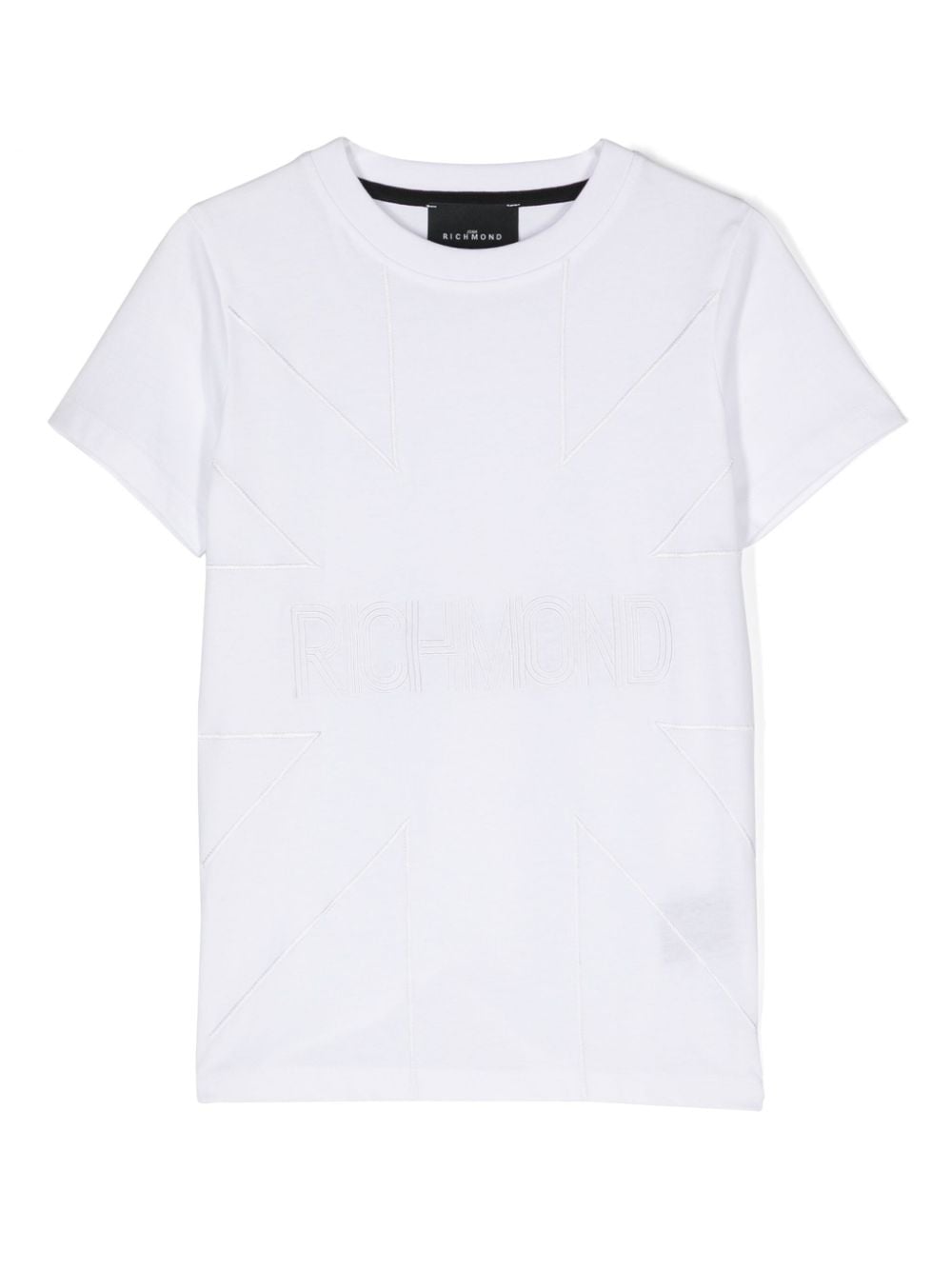 John Richmond Junior logo-embroidered cotton T-shirt - White von John Richmond Junior