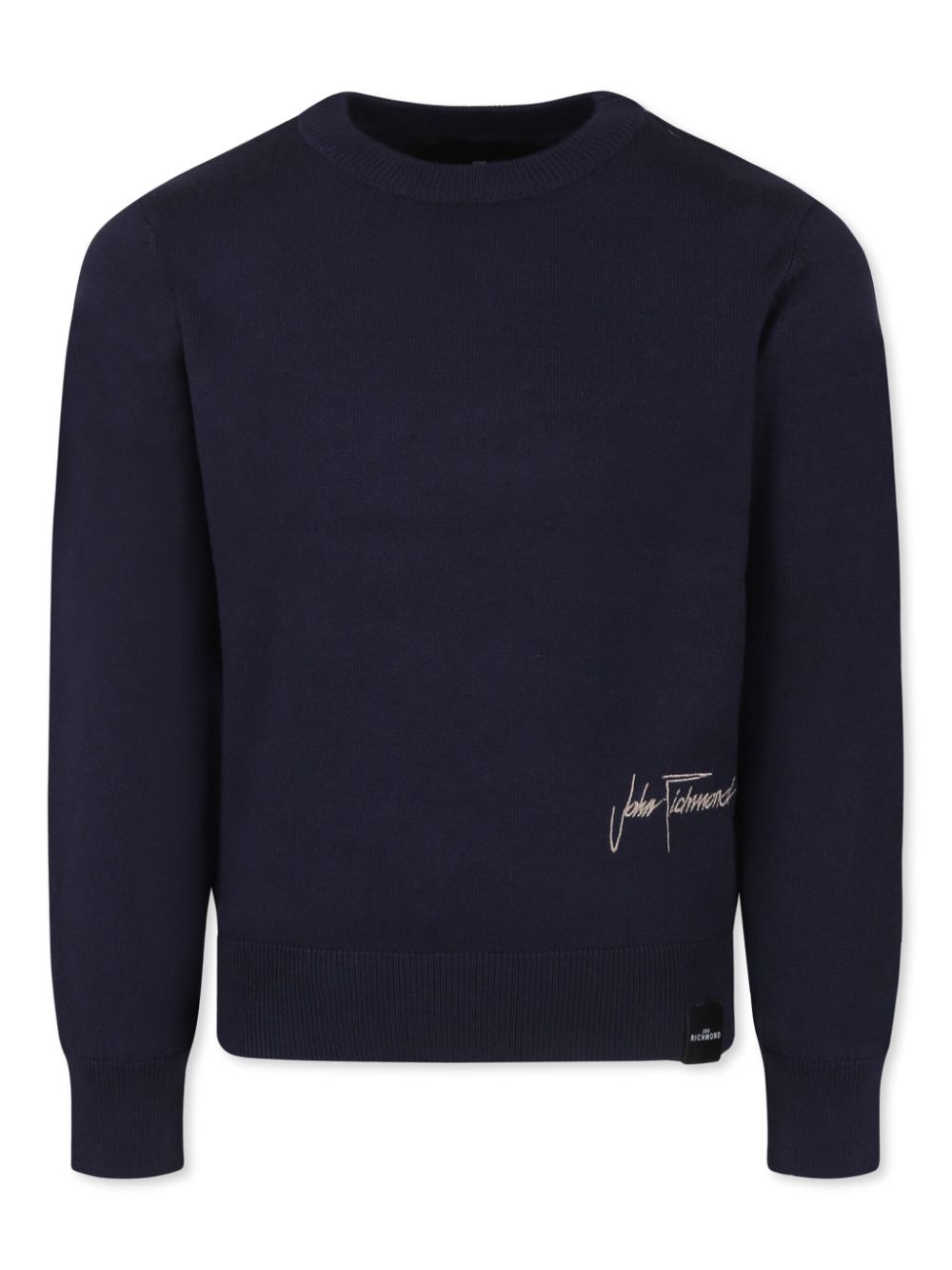 John Richmond Junior logo-embroidered jumper - Blue von John Richmond Junior