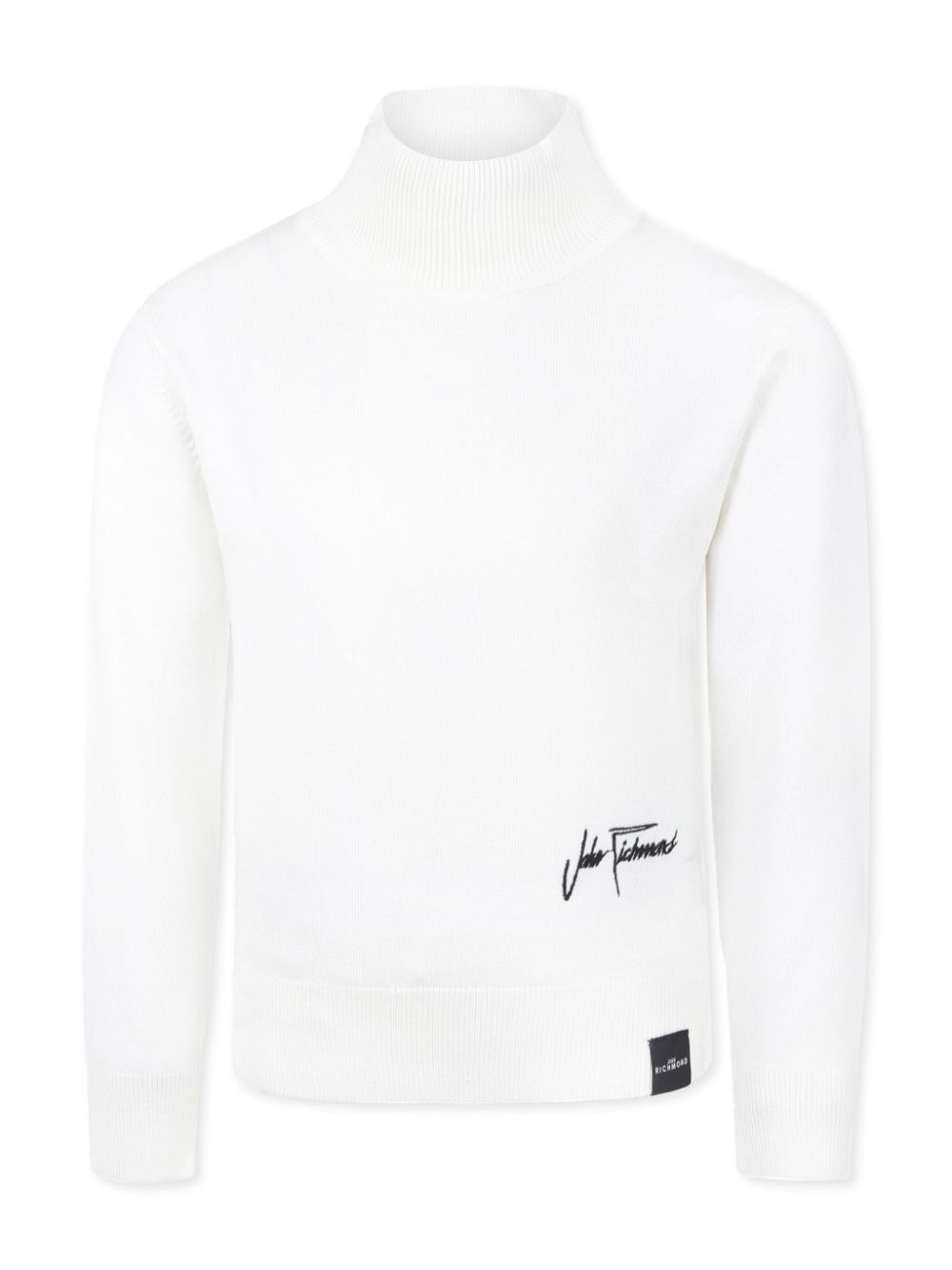 John Richmond Junior logo-embroidered jumper - White von John Richmond Junior