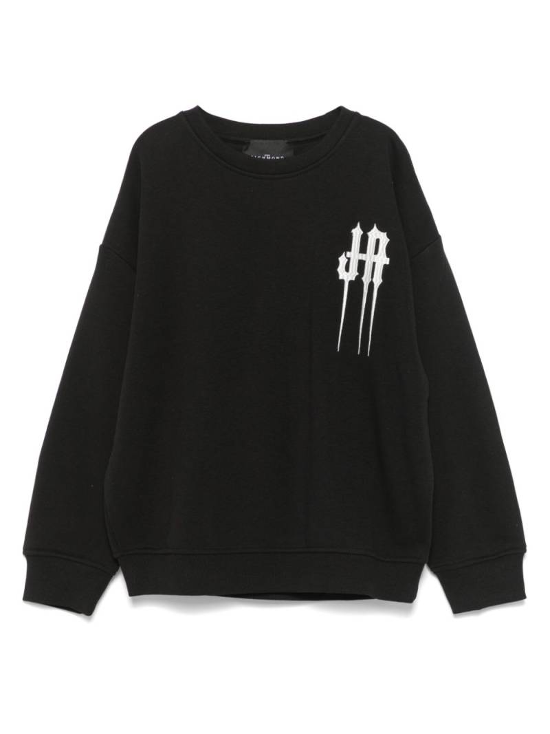 John Richmond Junior logo-embroidered sweatshirt - Black von John Richmond Junior