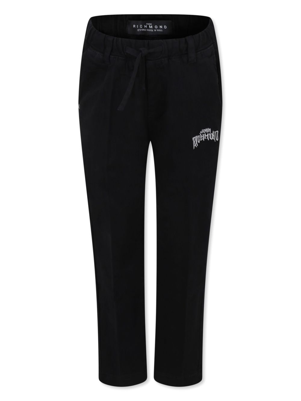 John Richmond Junior logo-embroidered trousers - Black von John Richmond Junior