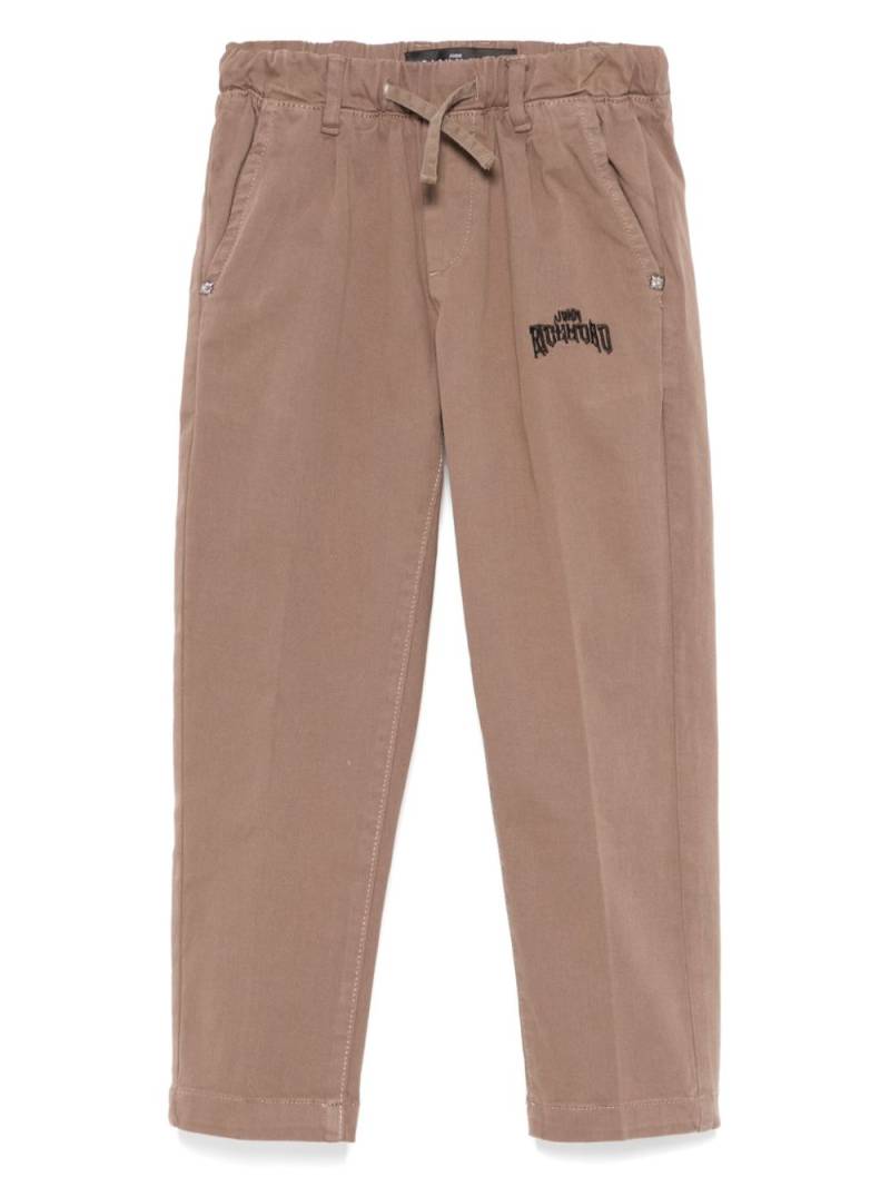 John Richmond Junior logo-embroidered trousers - Brown von John Richmond Junior