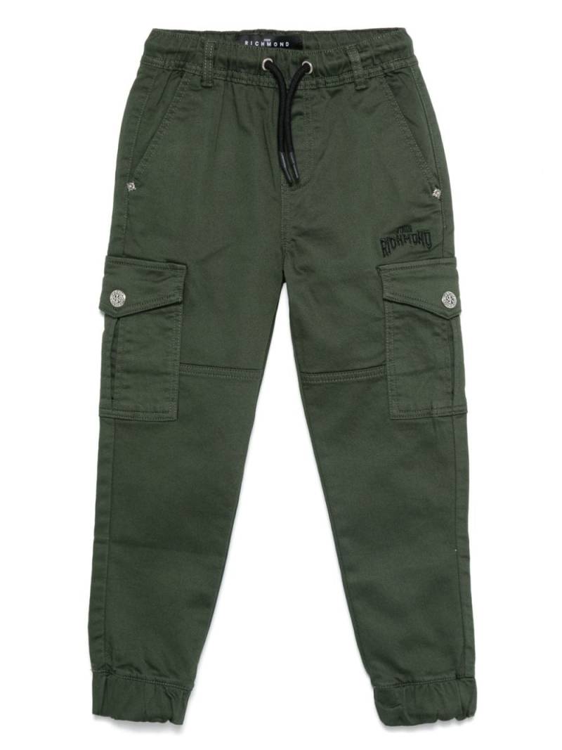 John Richmond Junior logo-embroidered trousers - Green von John Richmond Junior