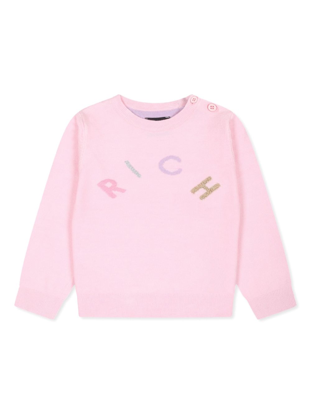 John Richmond Junior logo-jacquard sweater - Pink von John Richmond Junior