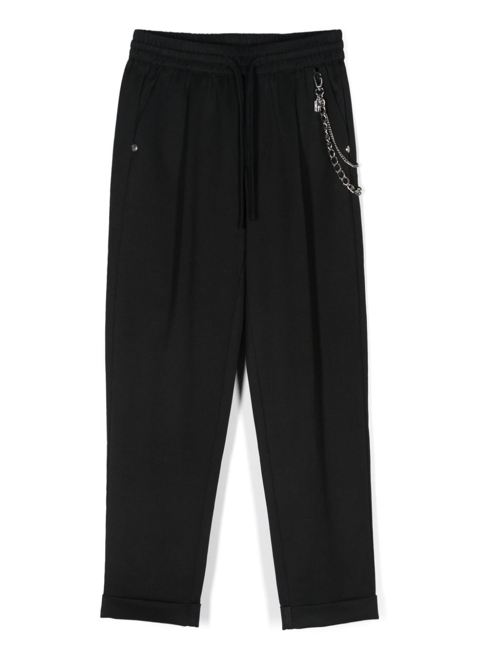 John Richmond Junior logo-lettering trousers - Black von John Richmond Junior