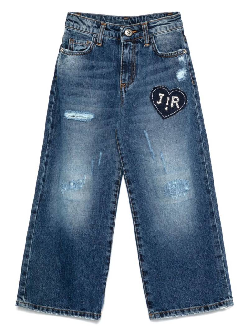 John Richmond Junior logo-patch jeans - Blue von John Richmond Junior