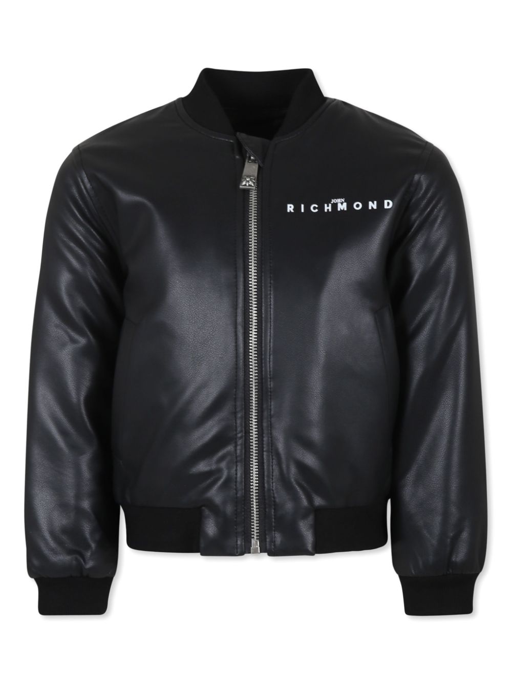 John Richmond Junior logo-print bomber jacket - Black von John Richmond Junior