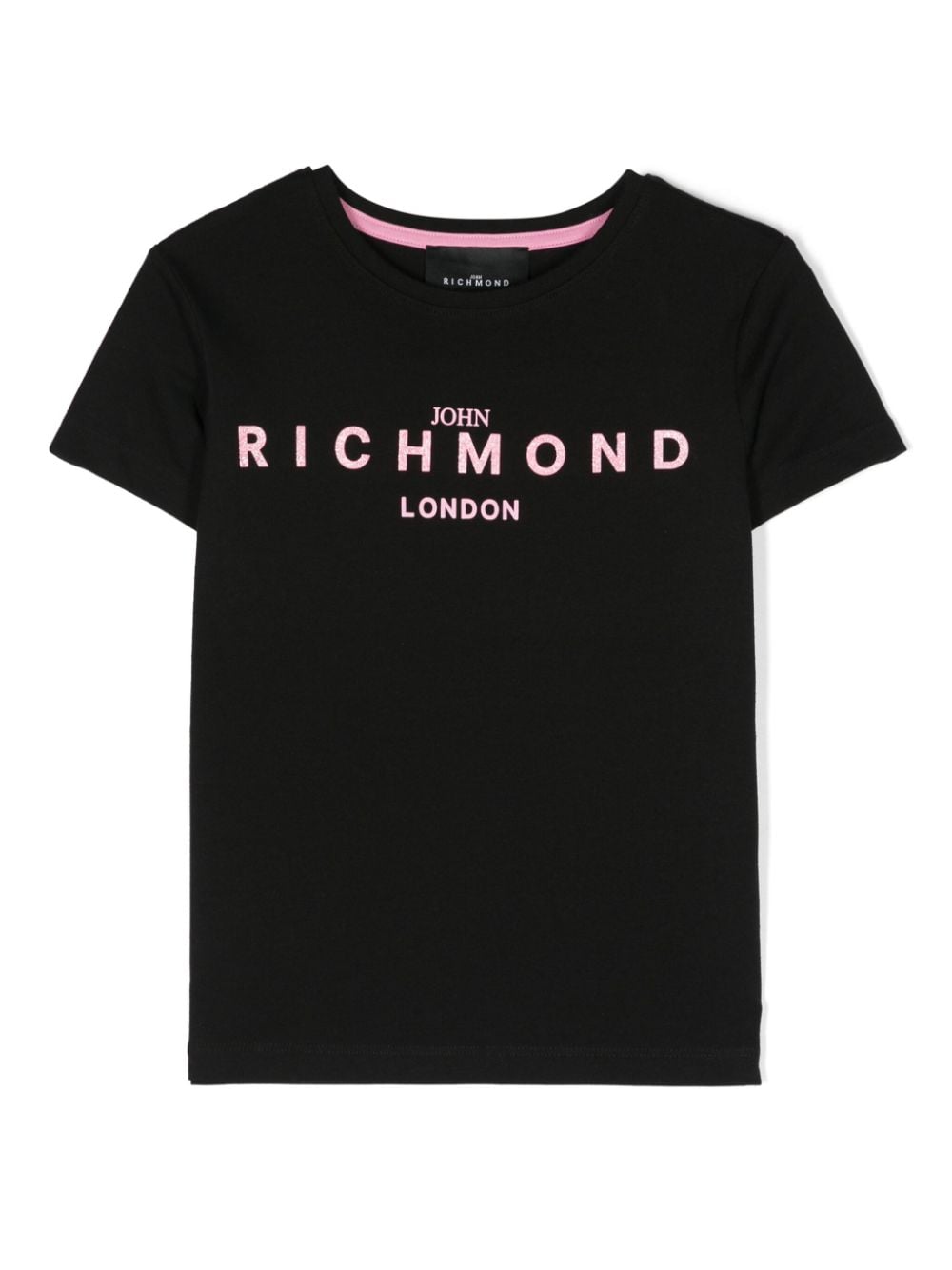 John Richmond Junior logo-print cotton-blend T-shirt - Black von John Richmond Junior