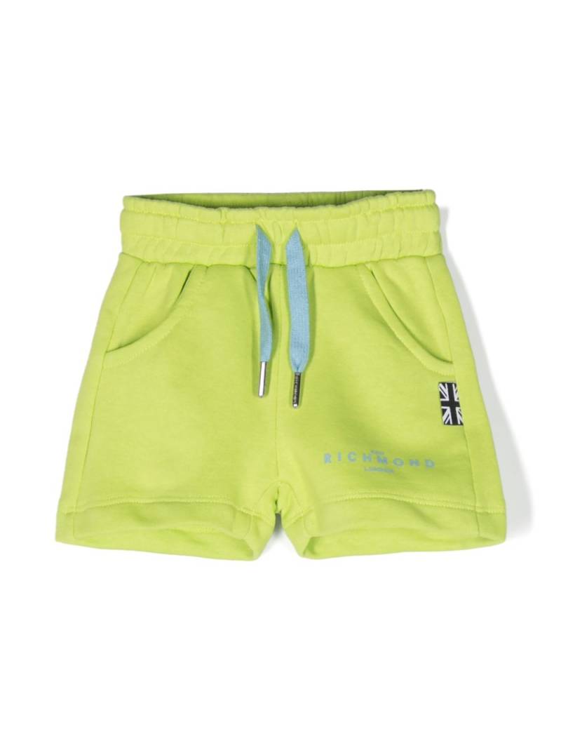 John Richmond Junior logo-print cotton track shorts - Green von John Richmond Junior