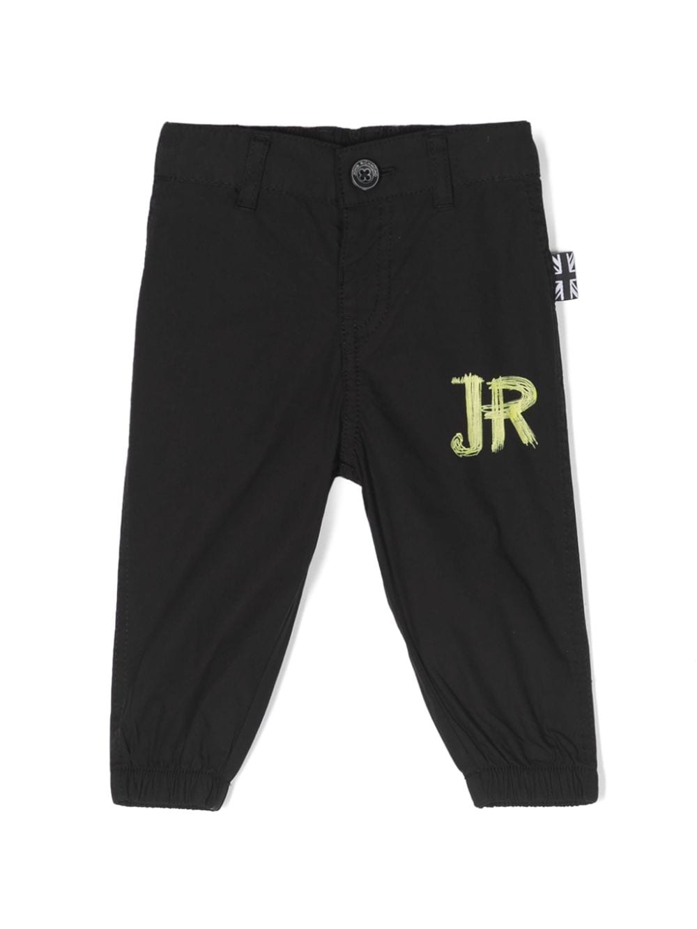 John Richmond Junior logo-print cotton trousers - Black von John Richmond Junior