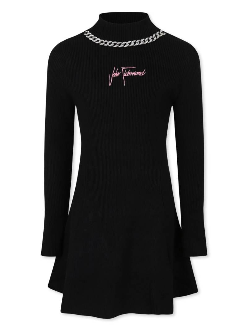 John Richmond Junior logo-print dress - Black von John Richmond Junior