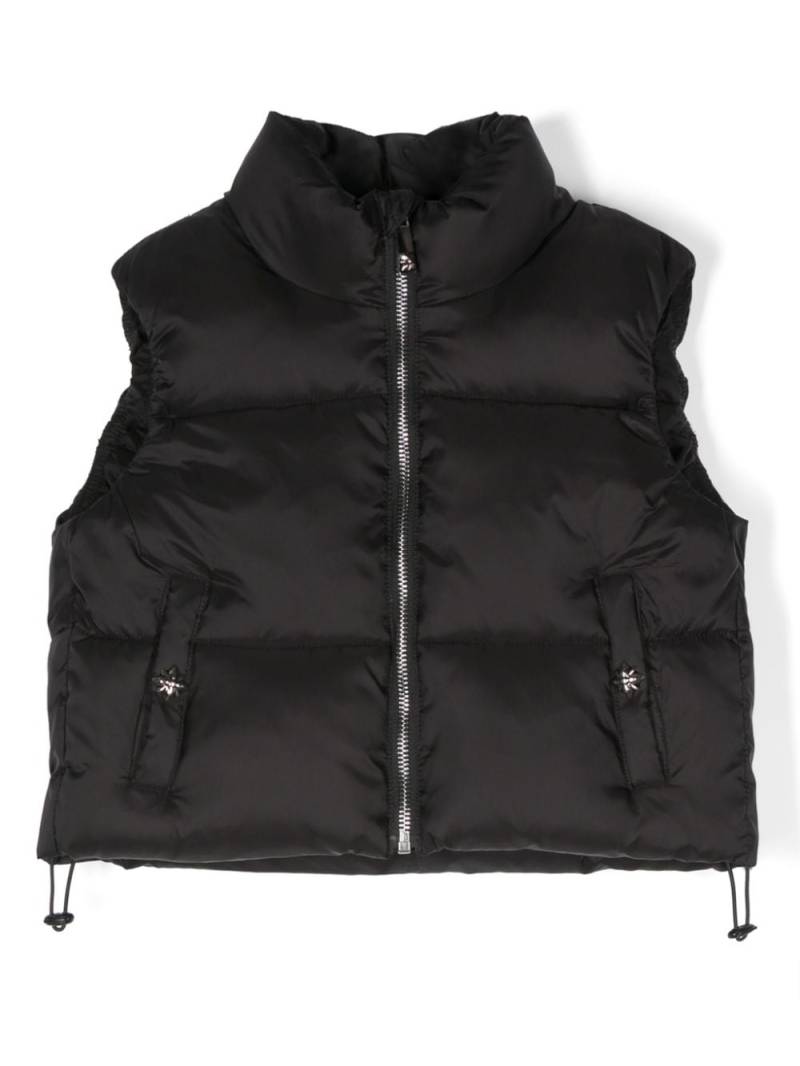 John Richmond Junior logo-print gilet - Black von John Richmond Junior