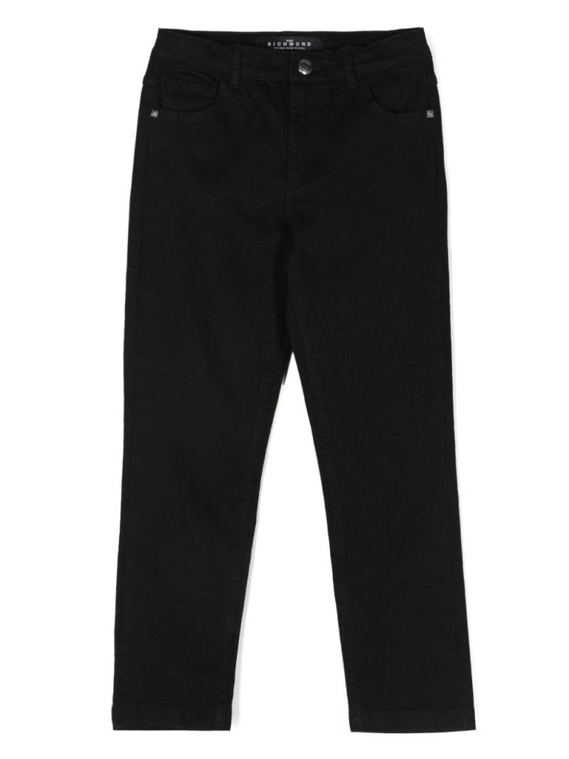 John Richmond Junior logo-print jeans - Black von John Richmond Junior