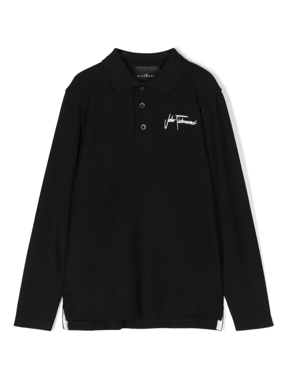 John Richmond Junior logo-print polo shirt - Black von John Richmond Junior