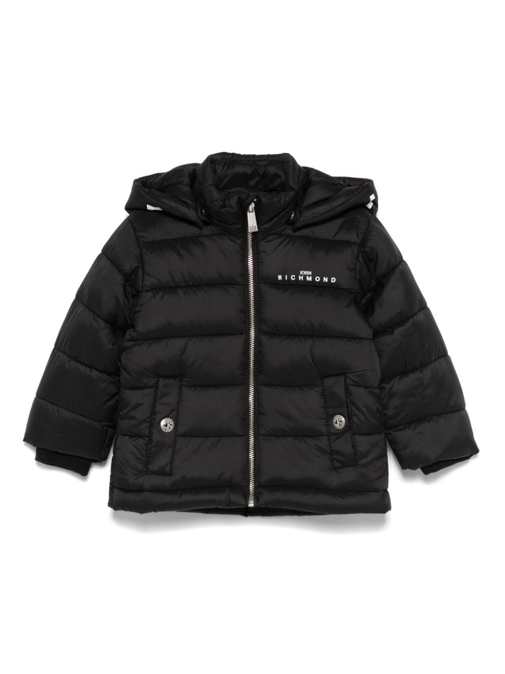 John Richmond Junior logo-print puffer jacket - Black von John Richmond Junior