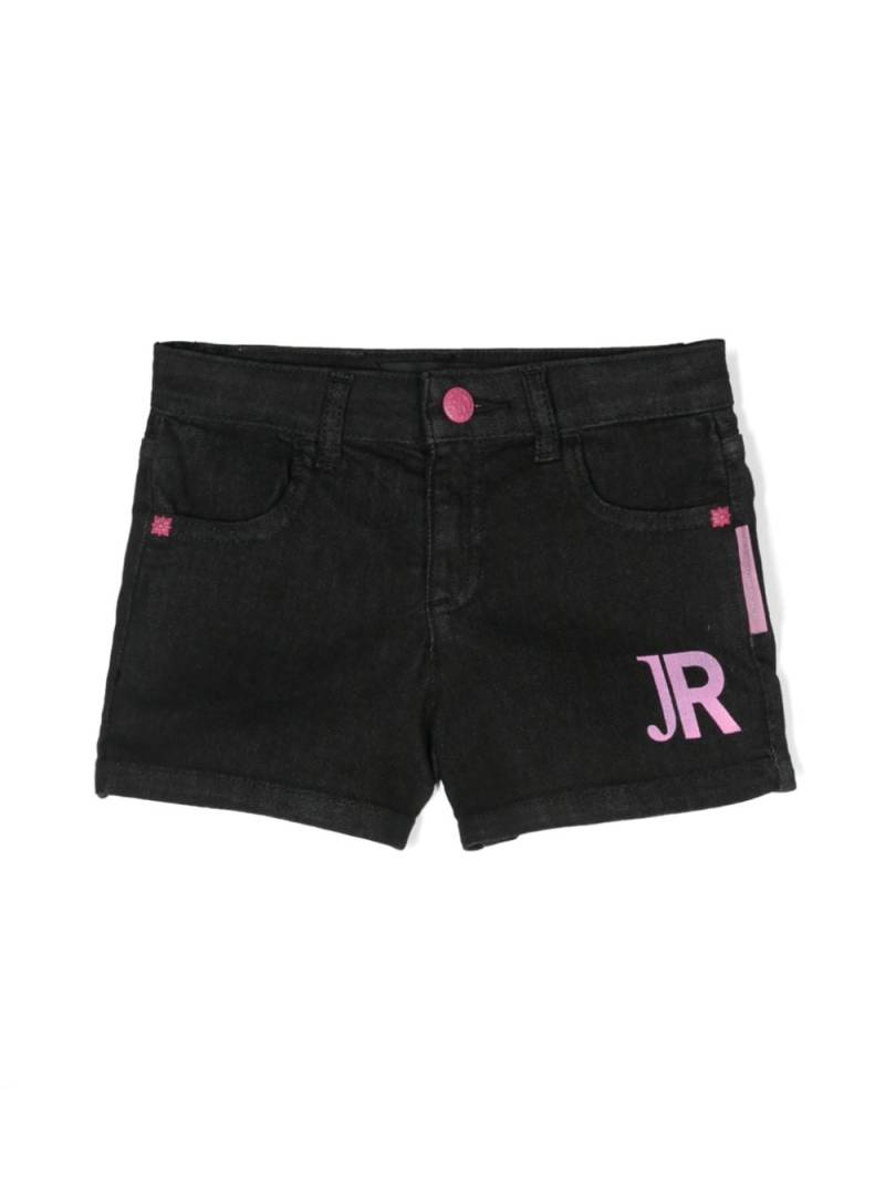 John Richmond Junior logo-print shorts - Black von John Richmond Junior