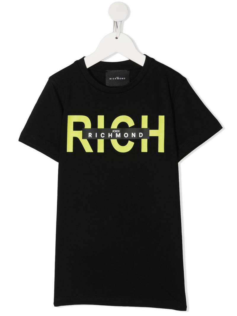 John Richmond Junior logo print t-shirt - Black von John Richmond Junior