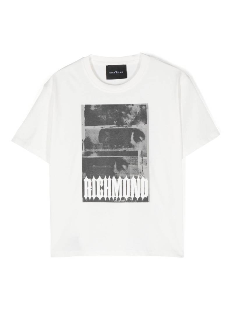 John Richmond Junior logo-tape T-shirt - White von John Richmond Junior