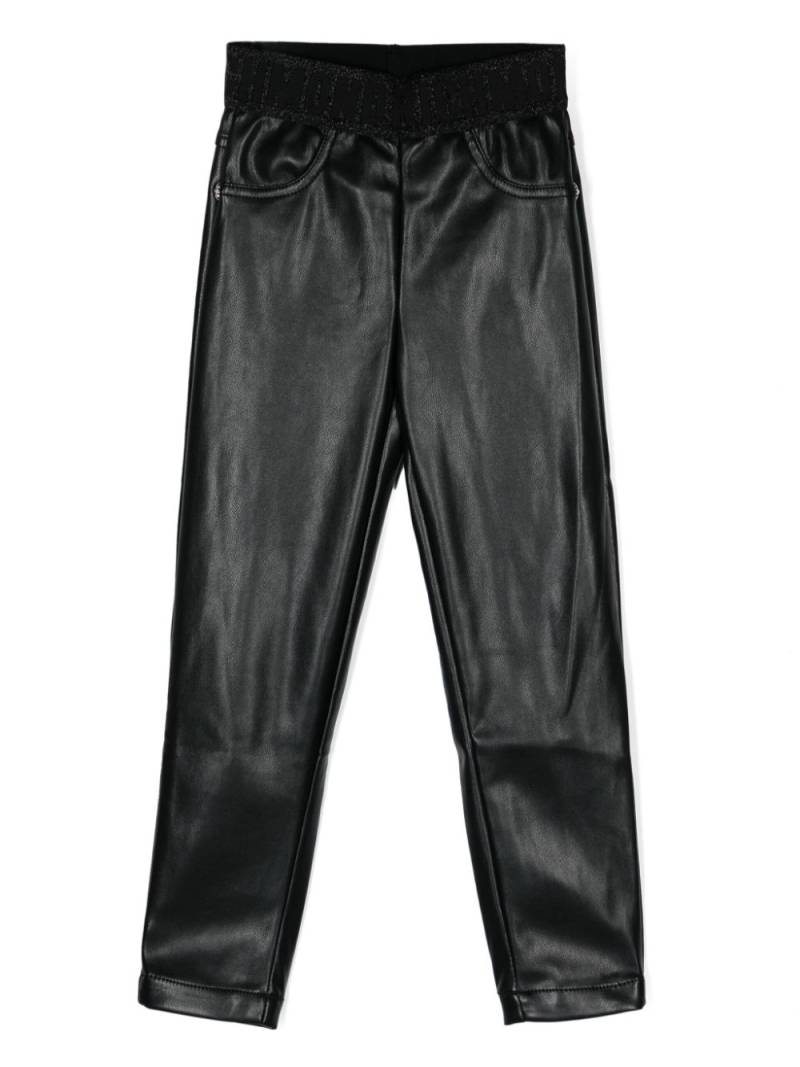 John Richmond Junior logo-waistband trousers - Black von John Richmond Junior