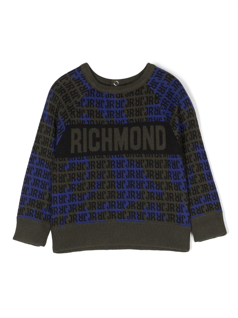 John Richmond Junior monogram-pattern knitted sweatshirt - Green von John Richmond Junior