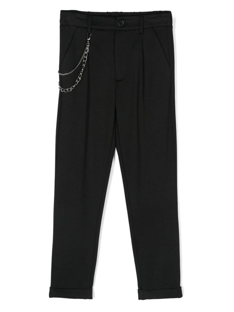 John Richmond Junior pintuck slim-cut trousers - Black von John Richmond Junior