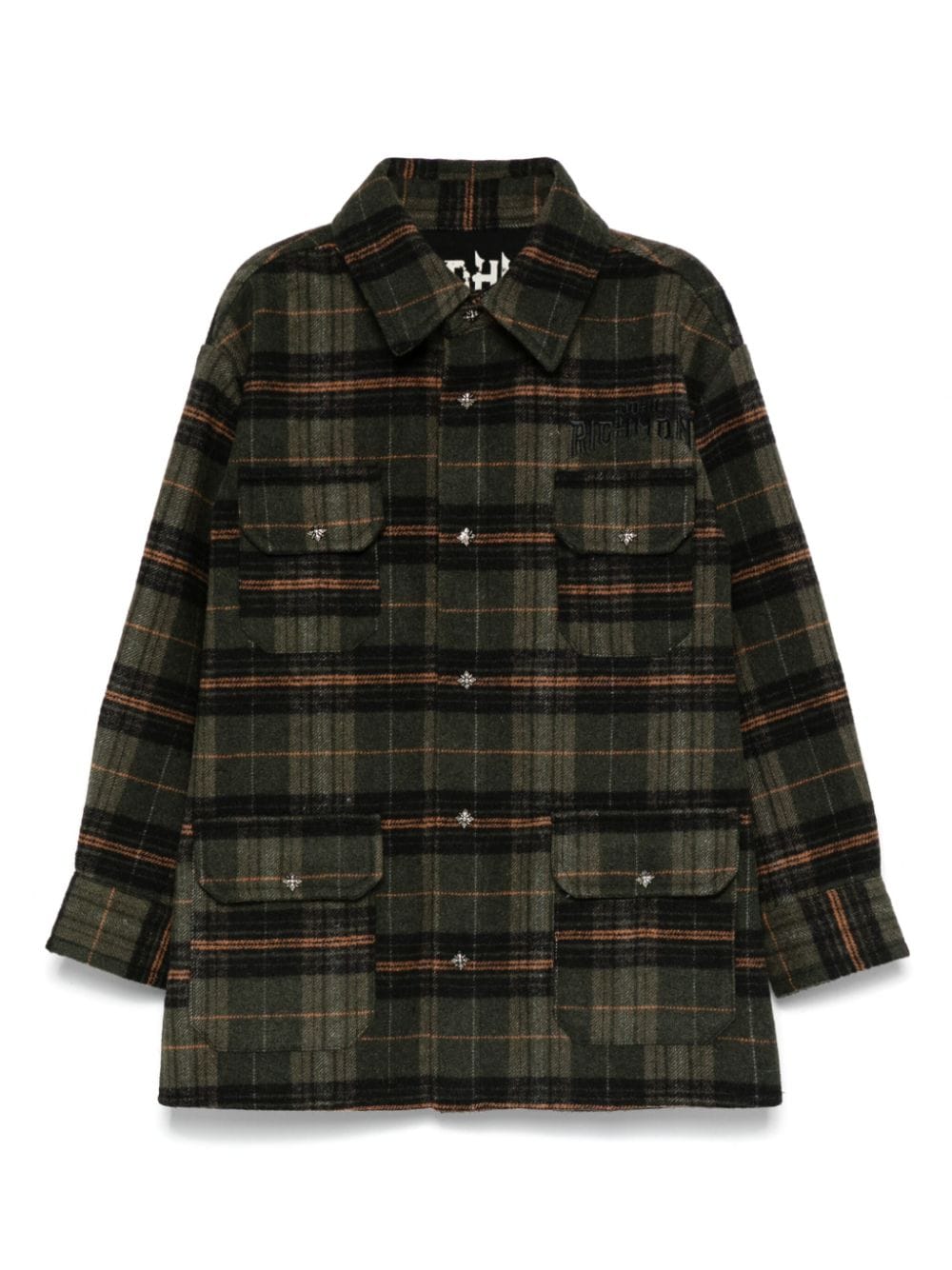 John Richmond Junior plaid-check shirt - Green von John Richmond Junior