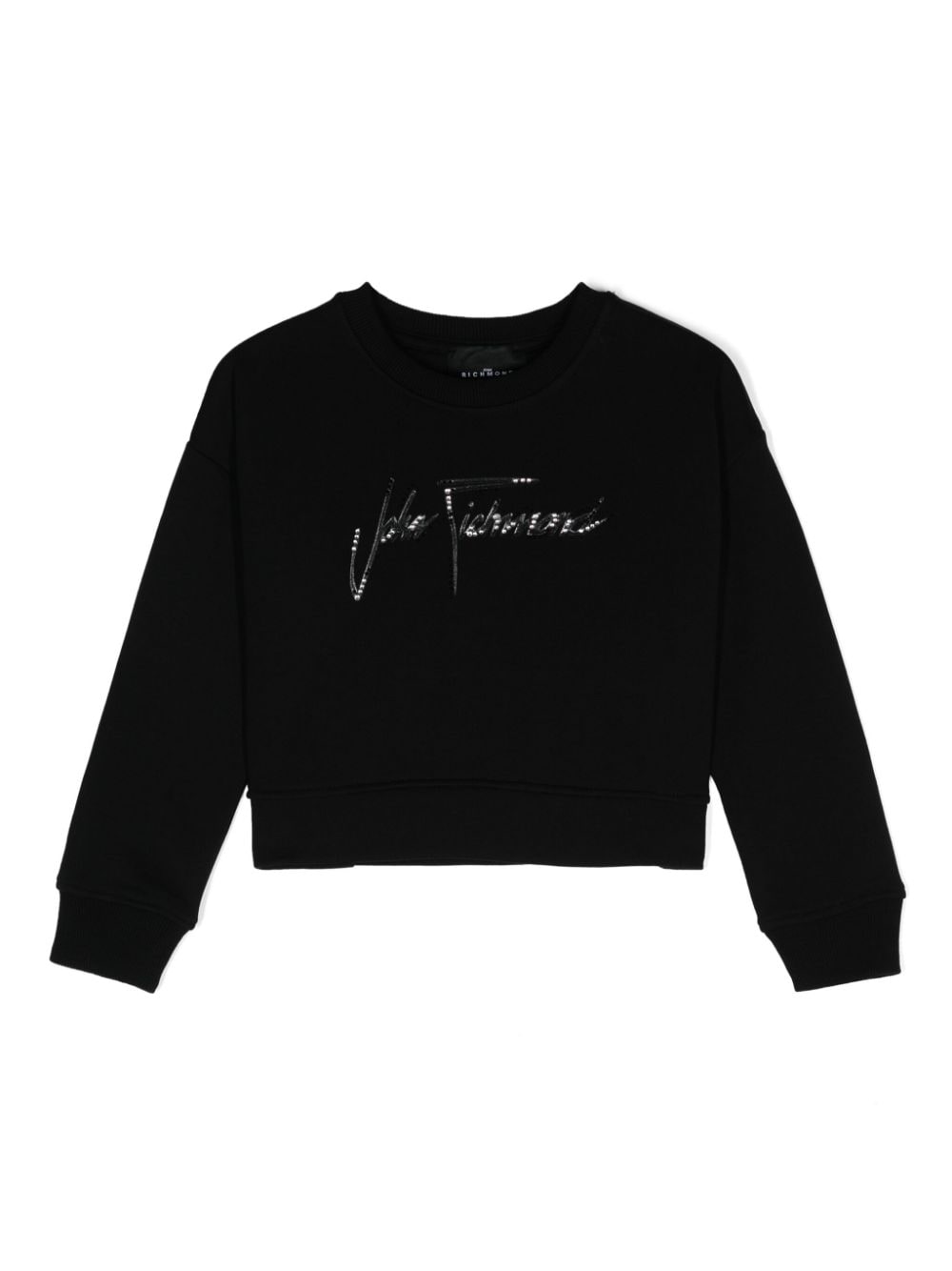 John Richmond Junior rhinestone-embellished sweatshirt - Black von John Richmond Junior