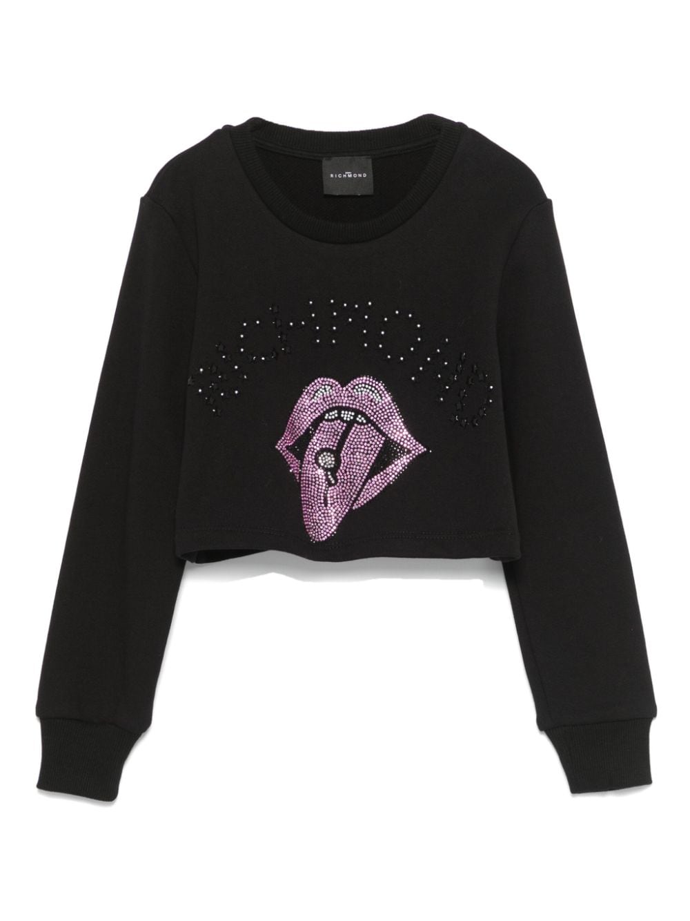 John Richmond Junior rhinestone sweatshirt - Black von John Richmond Junior