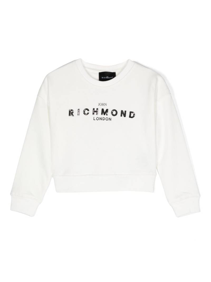 John Richmond Junior sequin-embellished sweatshirt - White von John Richmond Junior