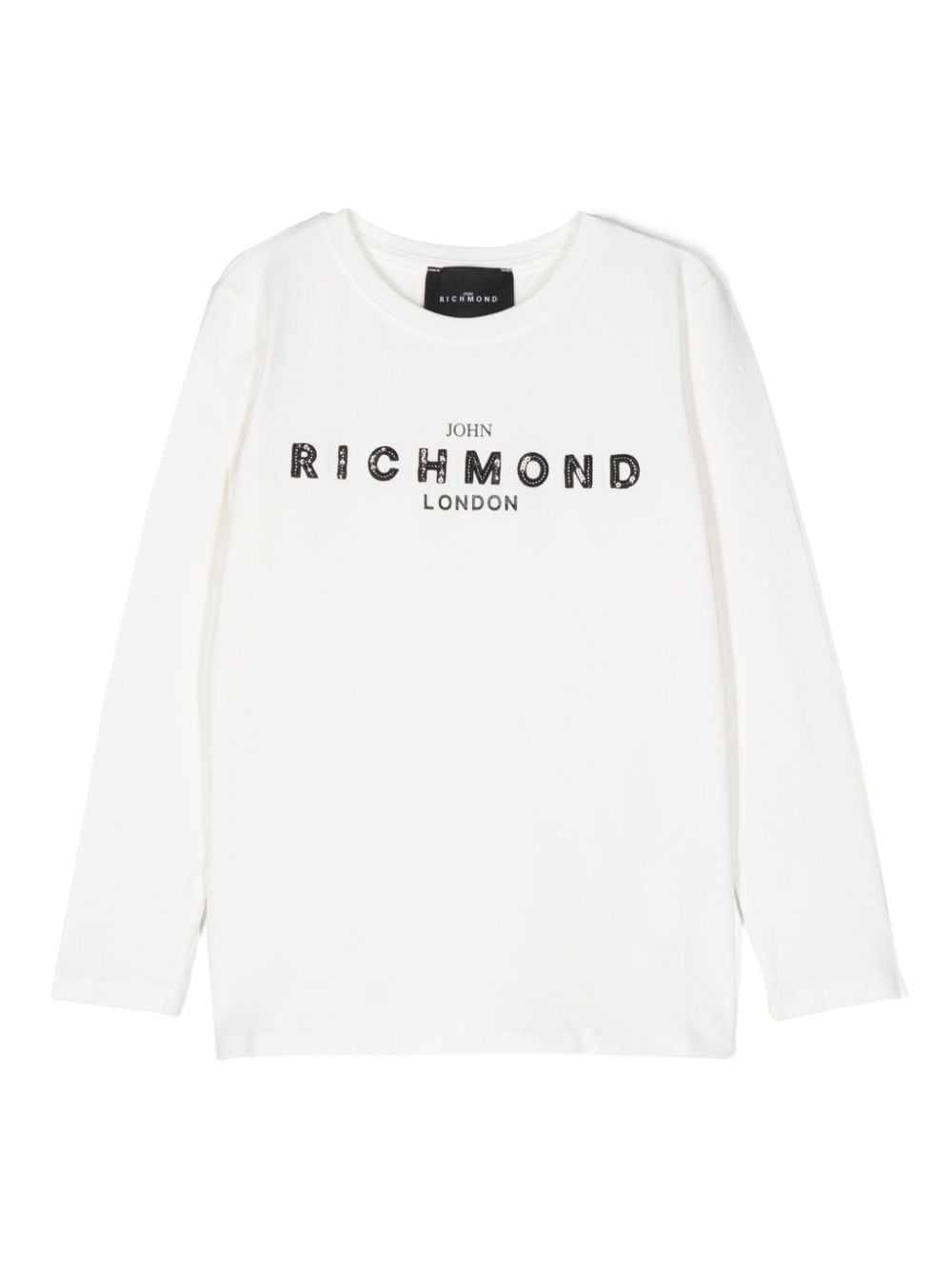 John Richmond Junior sequin-logo T-shirt - White von John Richmond Junior