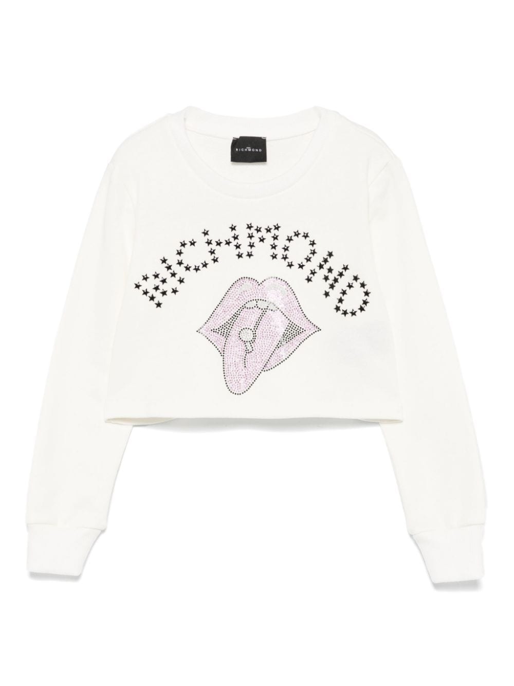 John Richmond Junior studded logo sweatshirt - White von John Richmond Junior