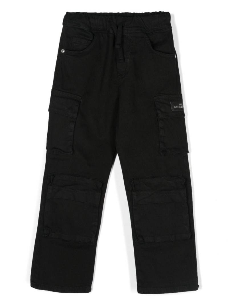 John Richmond Junior twill-weave cargo trousers - Black von John Richmond Junior