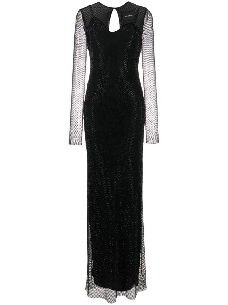 John Richmond Chini mesh-panelled maxi dress - Black von John Richmond