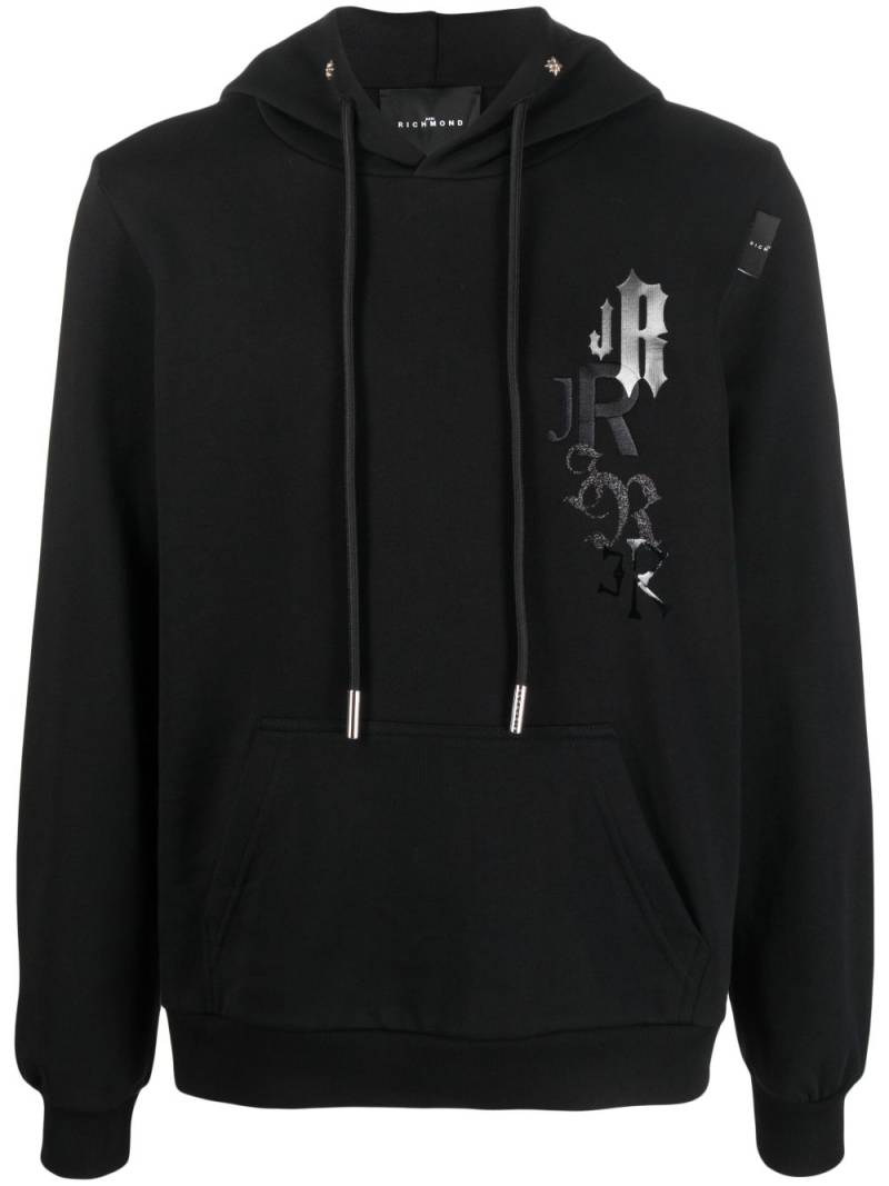 John Richmond Hiromi logo-print hoodie - Black von John Richmond