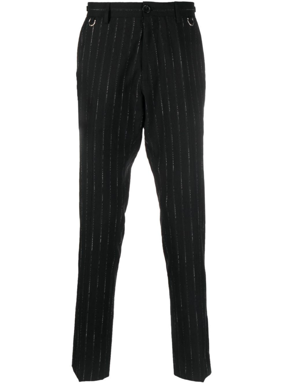 John Richmond Melkor pinstripe trousers - Black von John Richmond