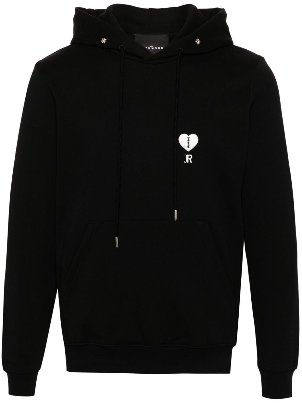 John Richmond Tamayo logo-embroidered hoodie - Black von John Richmond