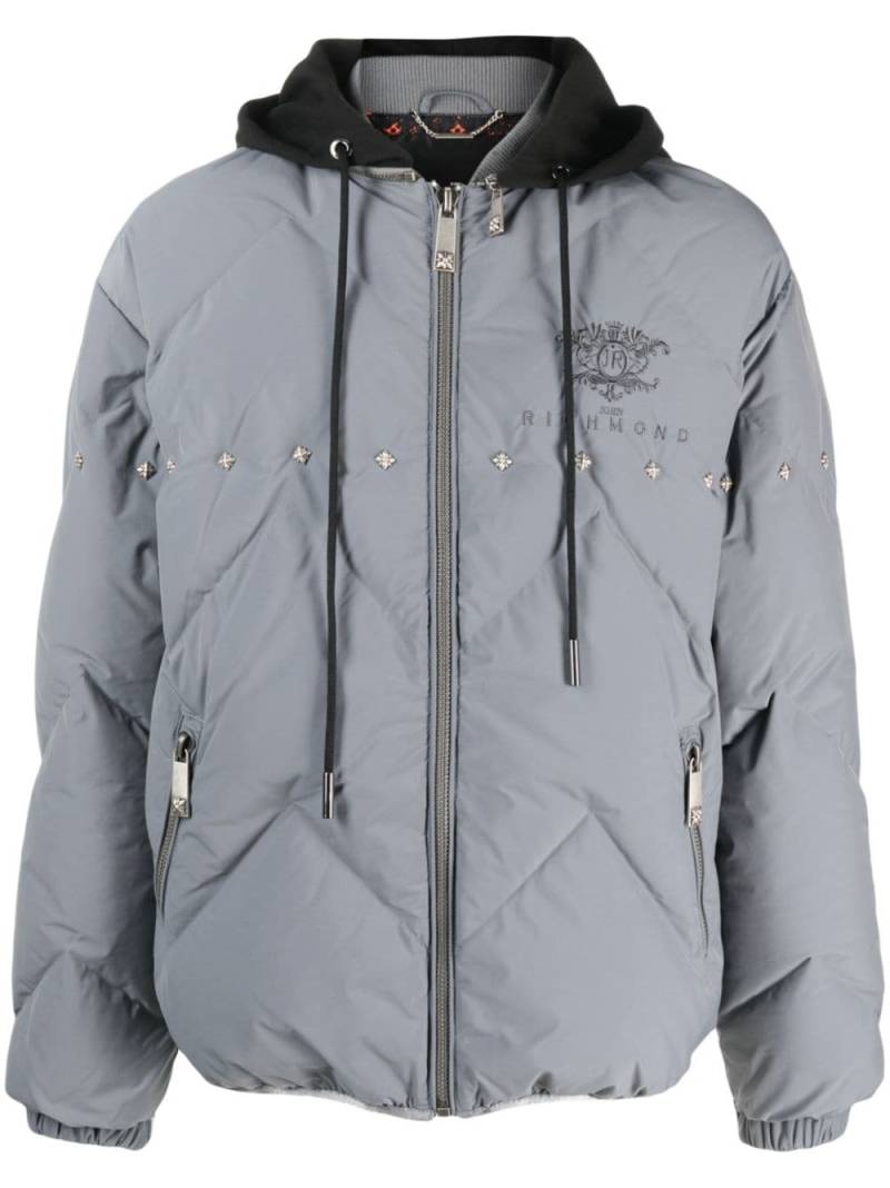 John Richmond Tomio detachable-hood jacket - Grey von John Richmond