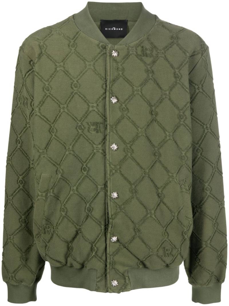 John Richmond button-up bomber jacket - Green von John Richmond