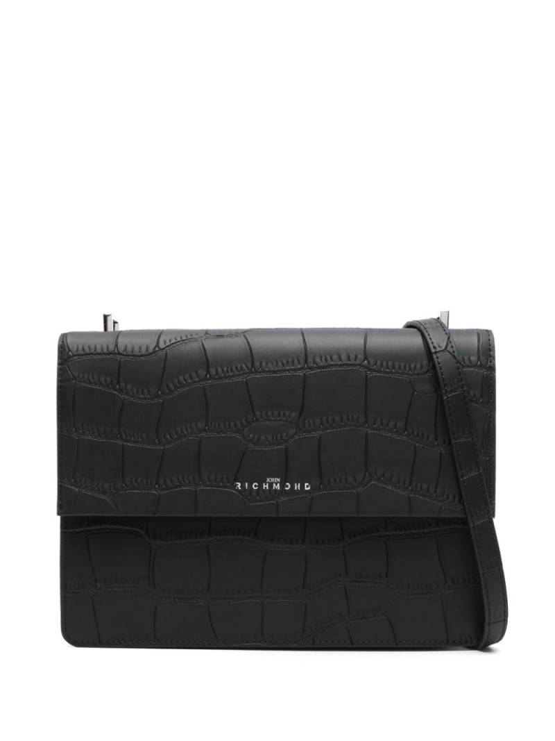 John Richmond crocodile-embossed shoulder bag - Black von John Richmond