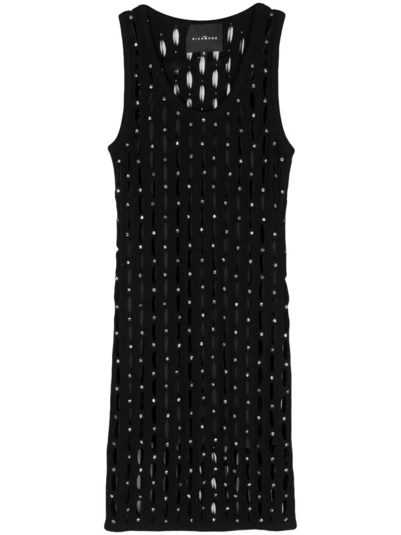 John Richmond crystal-embellished knitted dress - Black von John Richmond