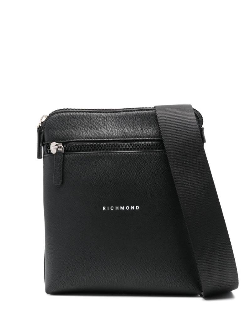 John Richmond debossed-logo cross body bag - Black von John Richmond