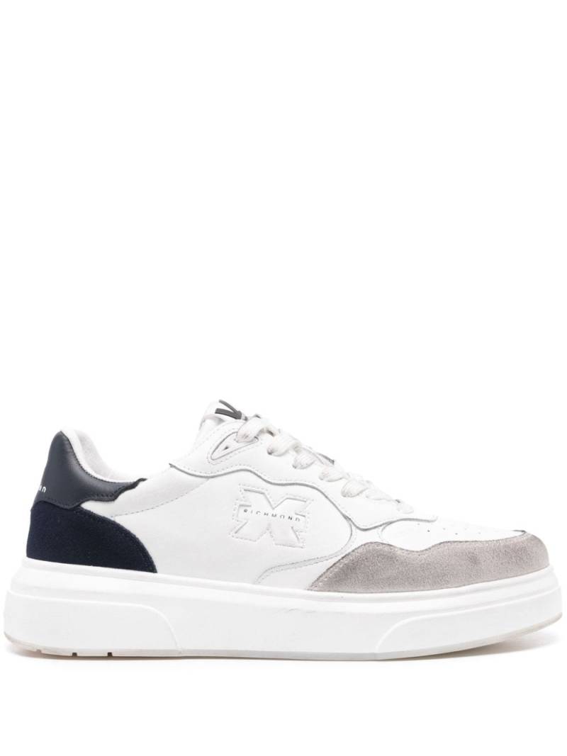 John Richmond debossed logo leather sneakers - White von John Richmond