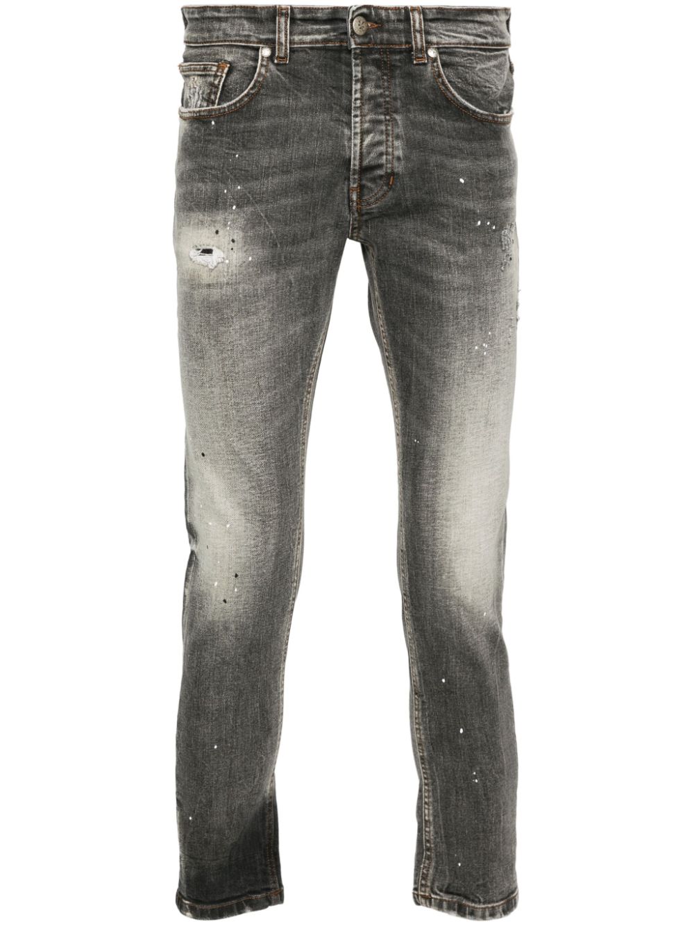 John Richmond distressed tapered jeans - Black von John Richmond