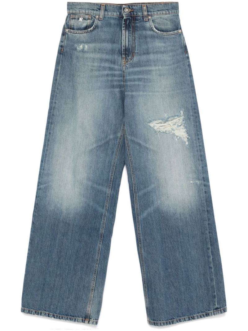 John Richmond distressed wide-leg jeans - Blue von John Richmond