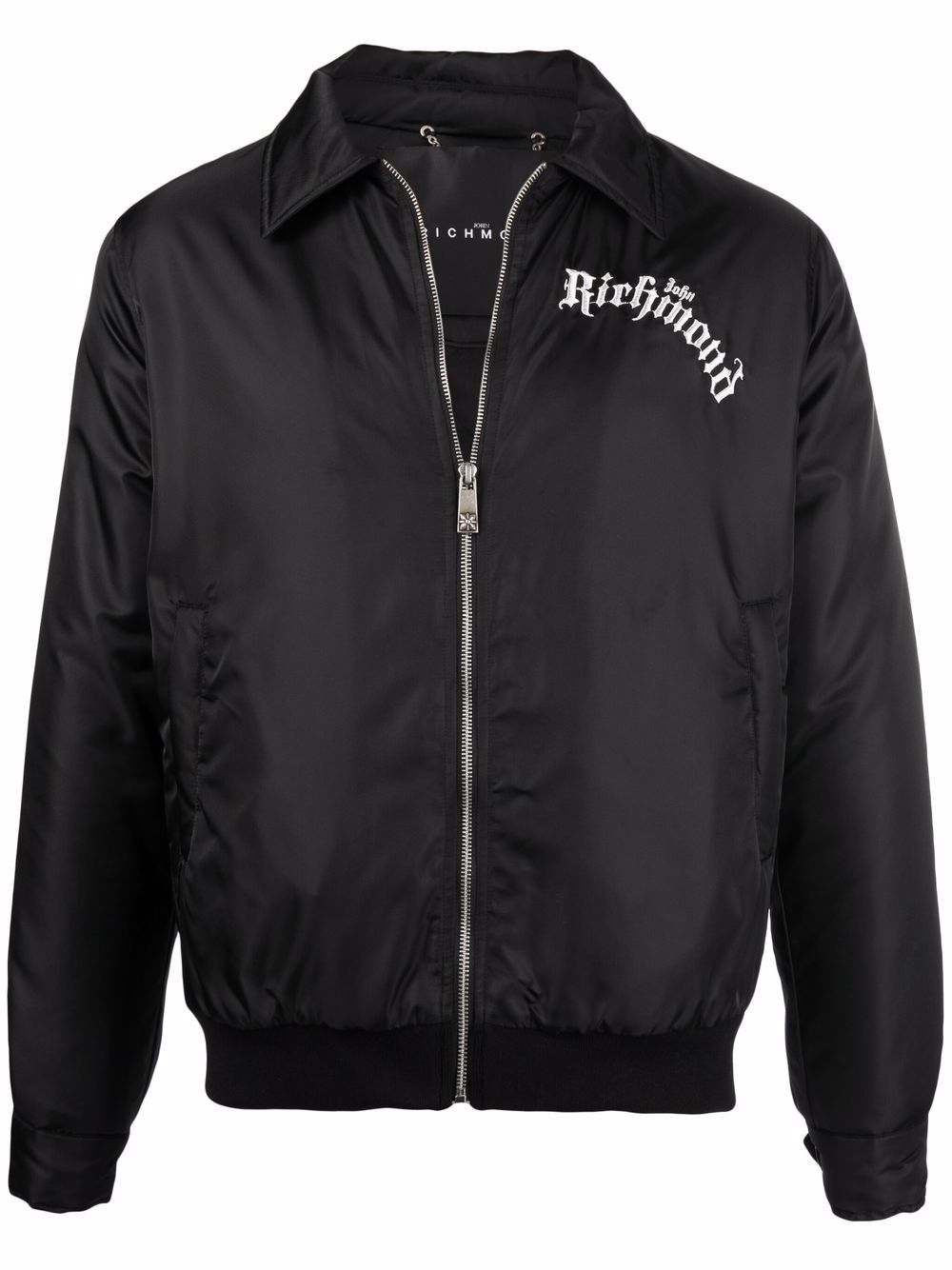 John Richmond embroidered-logo bomber jacket - Black von John Richmond