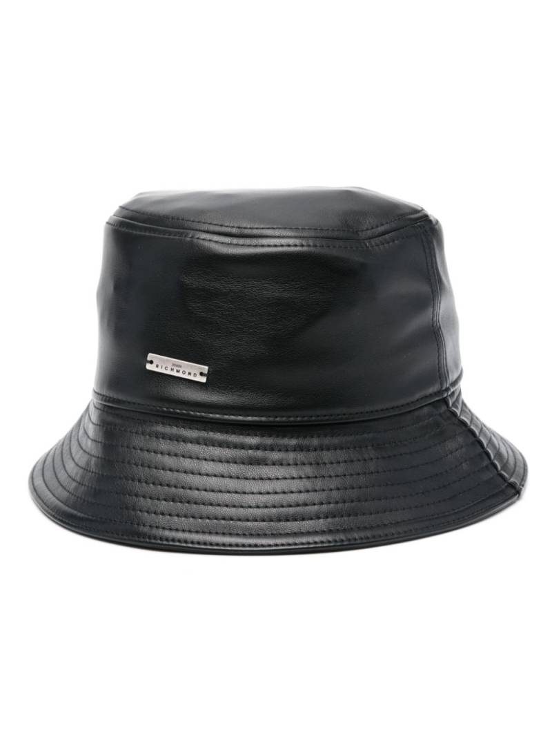 John Richmond faux-leather bucket hat - Black von John Richmond