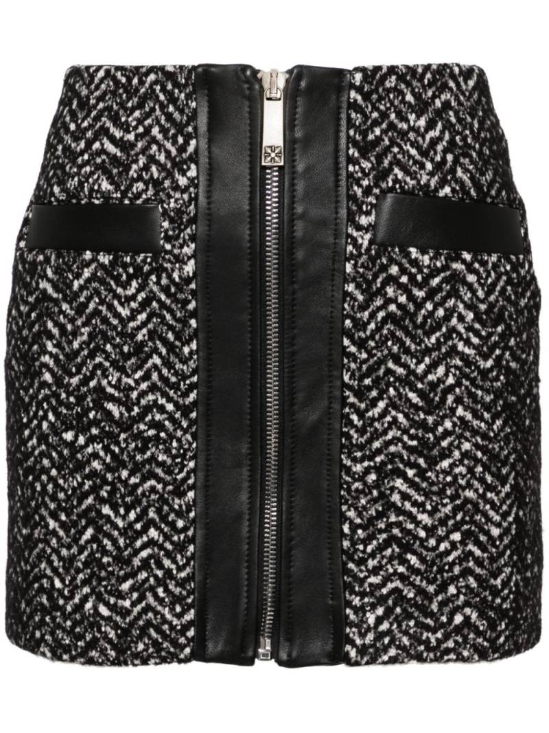 John Richmond herringbone mini skirt - Black von John Richmond