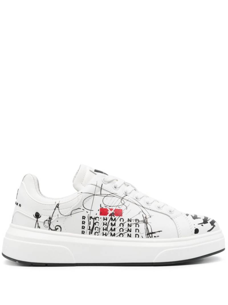 John Richmond illustration-print sneakers - White von John Richmond